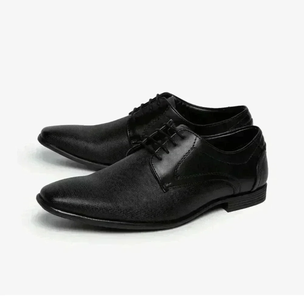 SOLEPLAY by Westside BlackTextured Derby Shoes Men's Size 43 (9) - Picture 1 of 5